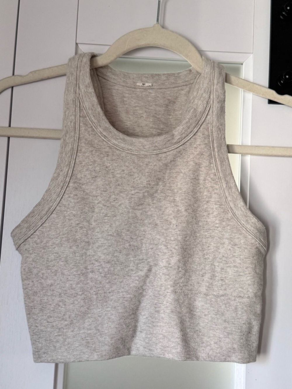 Seamless Delight High Neck Bra Oatmeal Heather